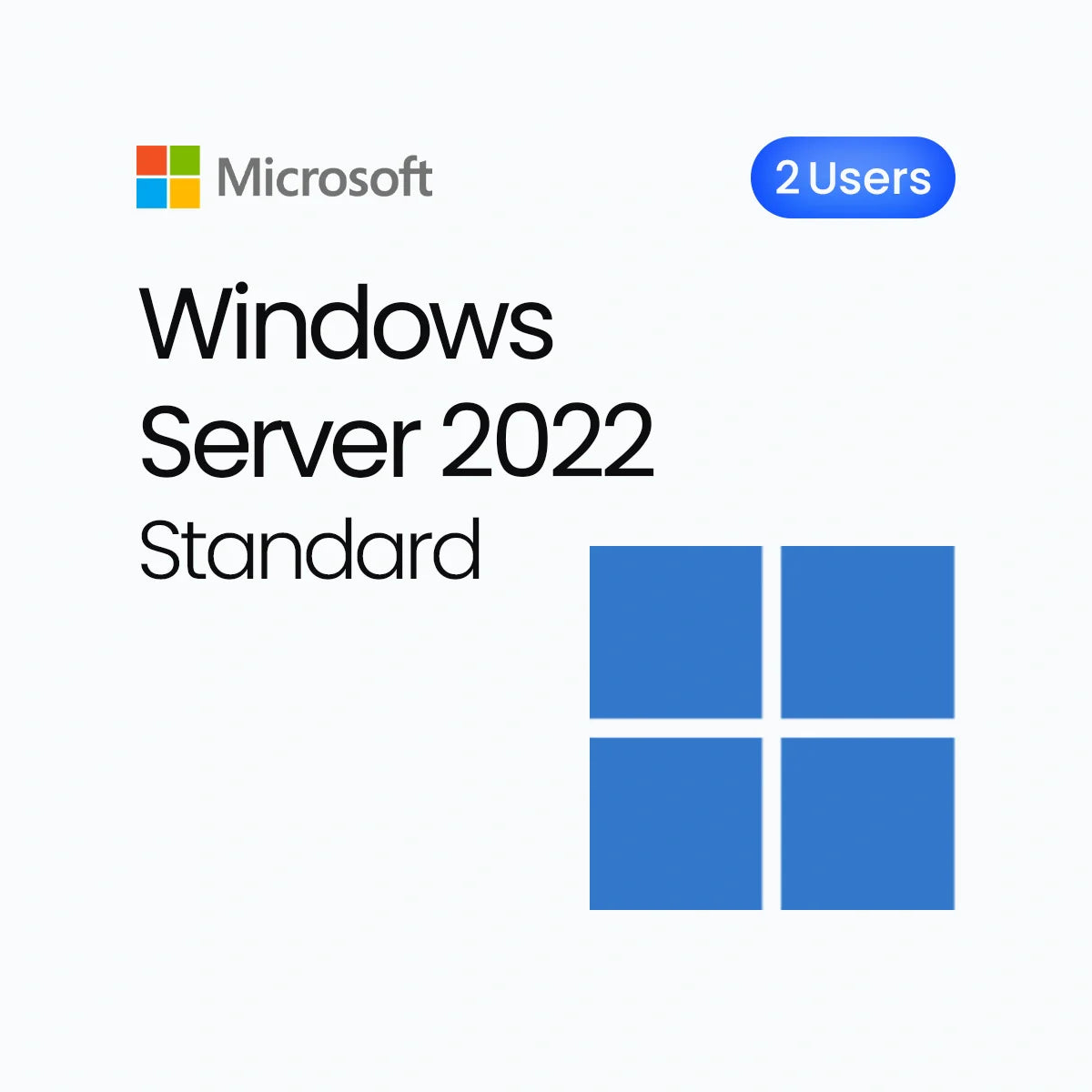 Windows Server 2022 Standard – Lifetime License for 2 Users