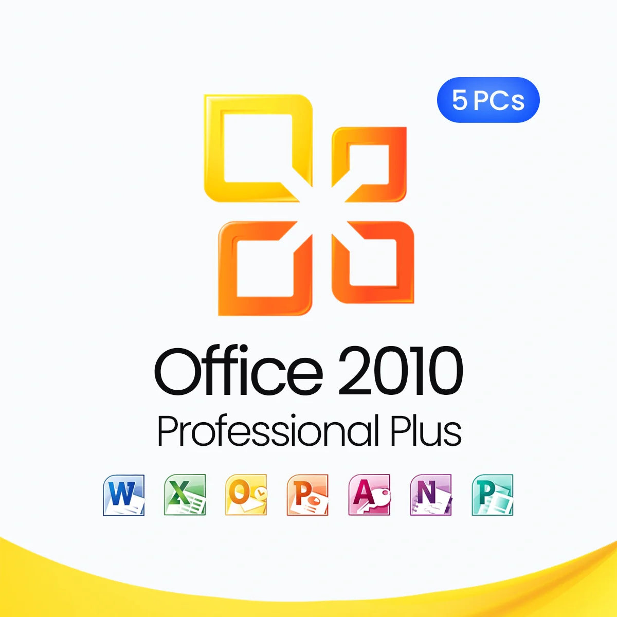 Microsoft Office 2010 Professional Plus – Lifetime License for 5 PCs